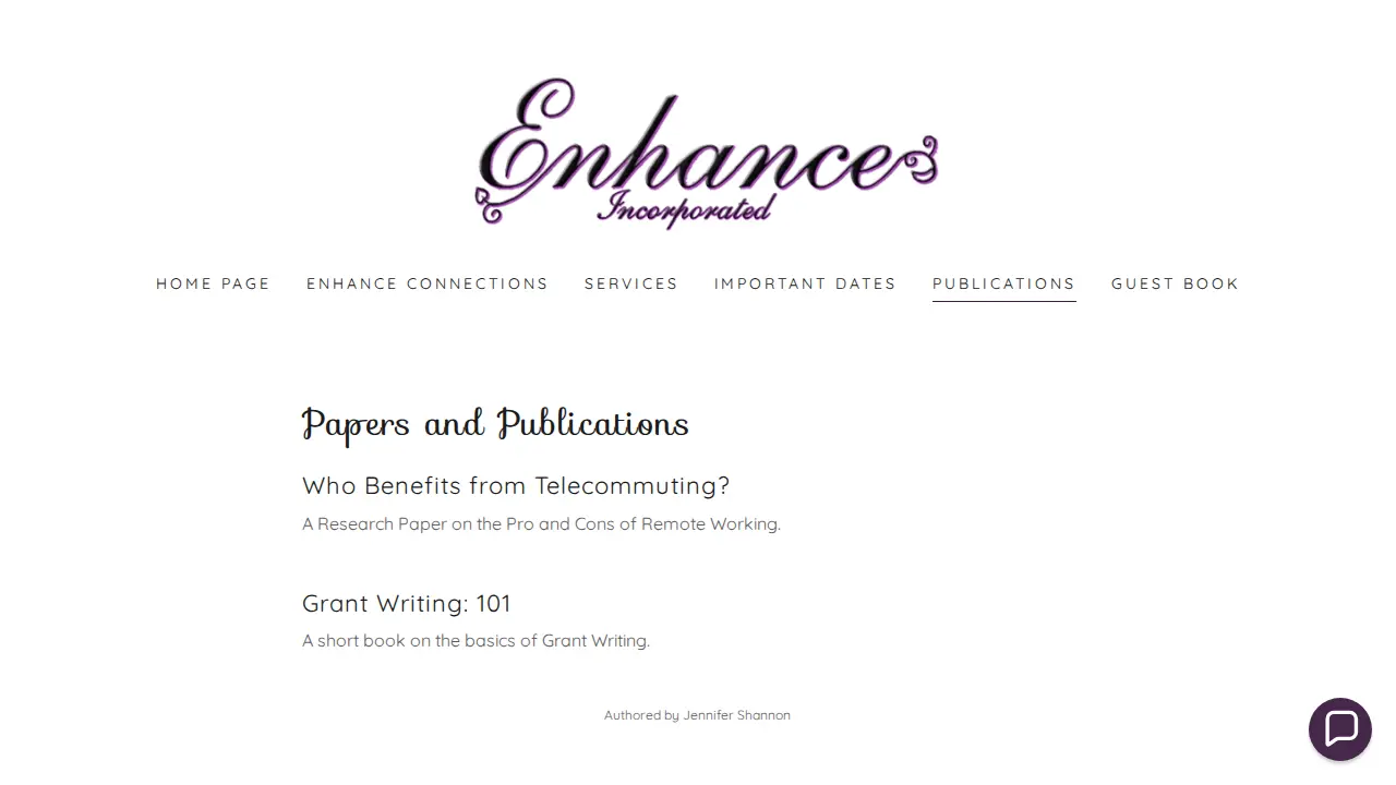 Enhance Incorporated page
