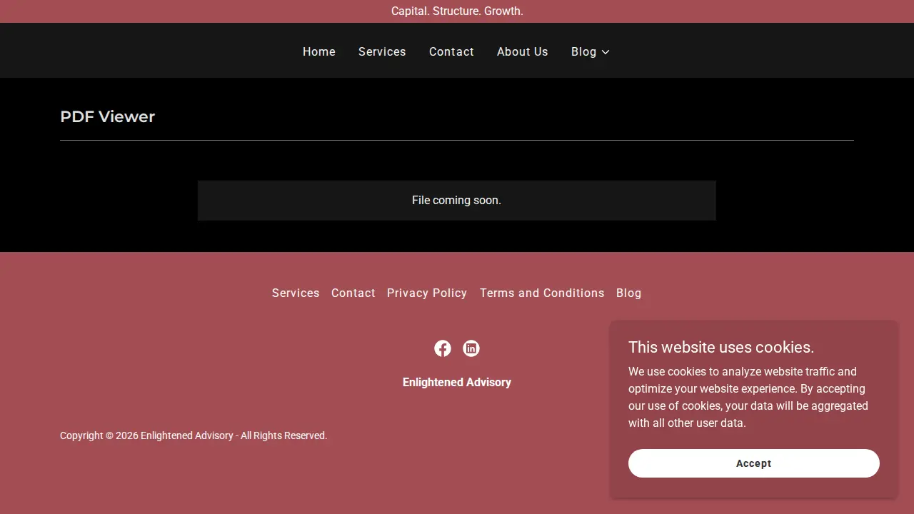 Enlightened Advisory page
