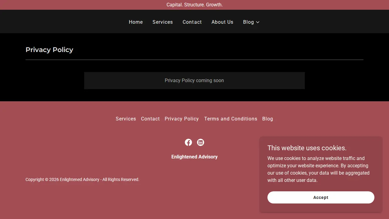 Enlightened Advisory page