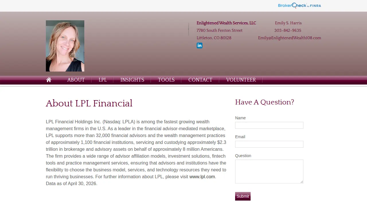 Enlightened Wealth Services, LLC page