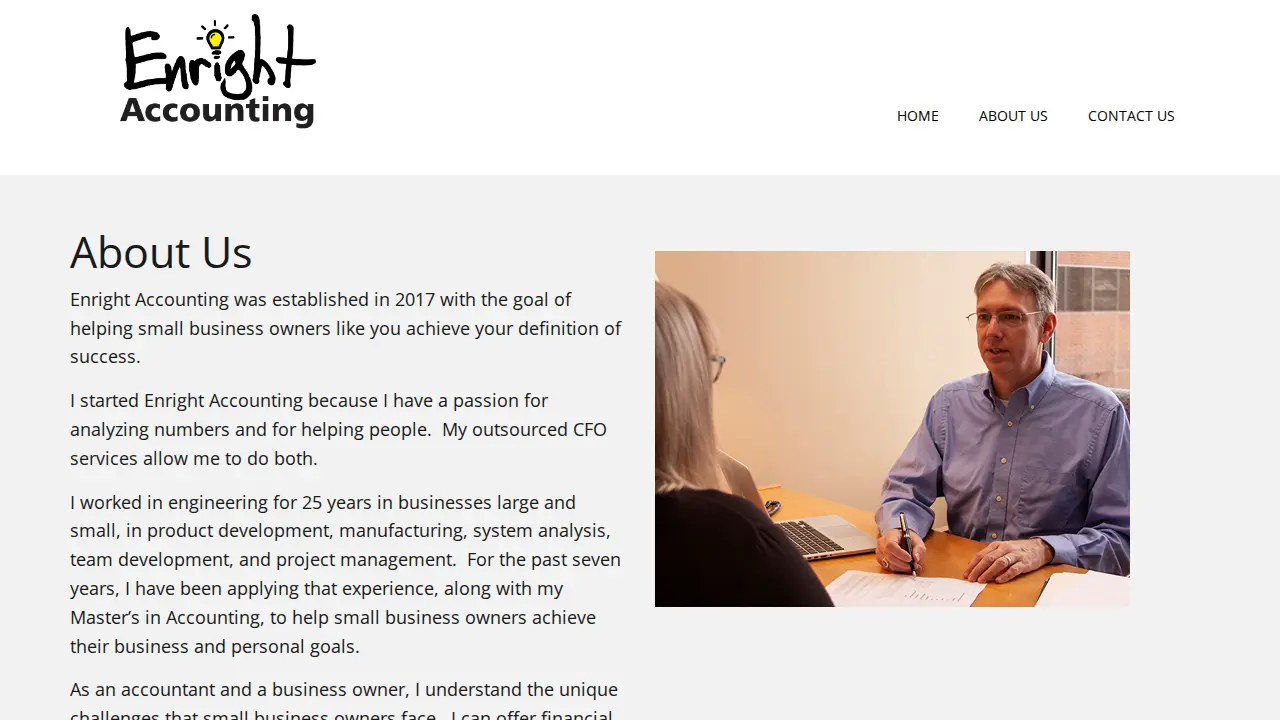 Enright Accounting page
