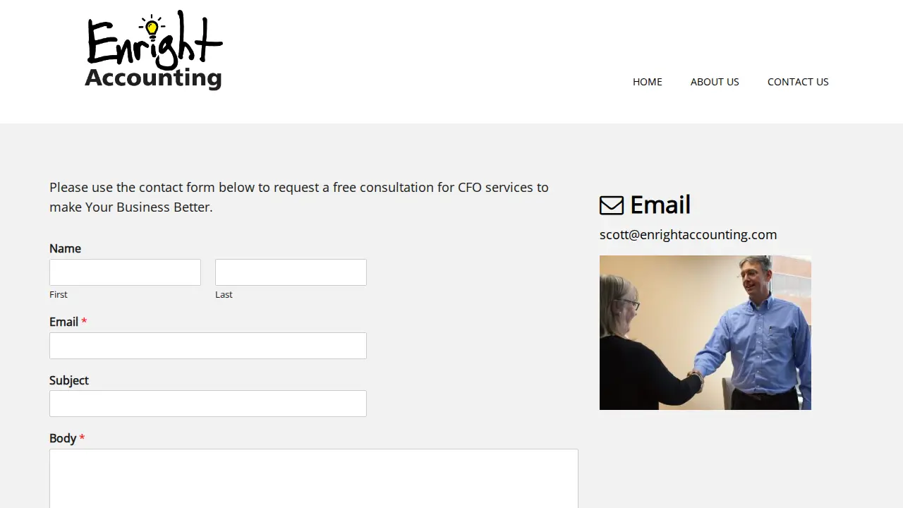 Enright Accounting page