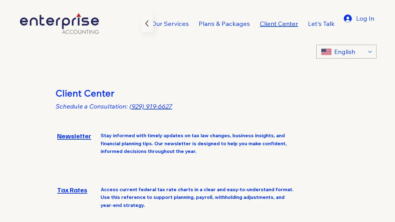 ENTERPRISE ACCOUNTING page