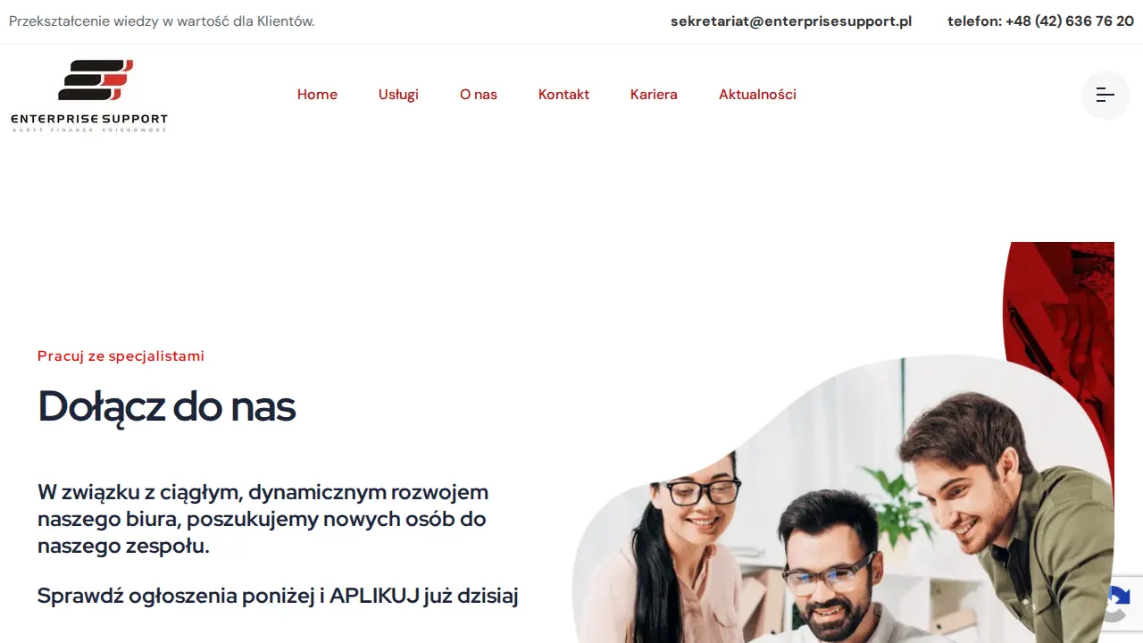 Księgowość Łódź, Księgowa Łódź, Doradztwo podatkowe Łódź - Enterprise Support page