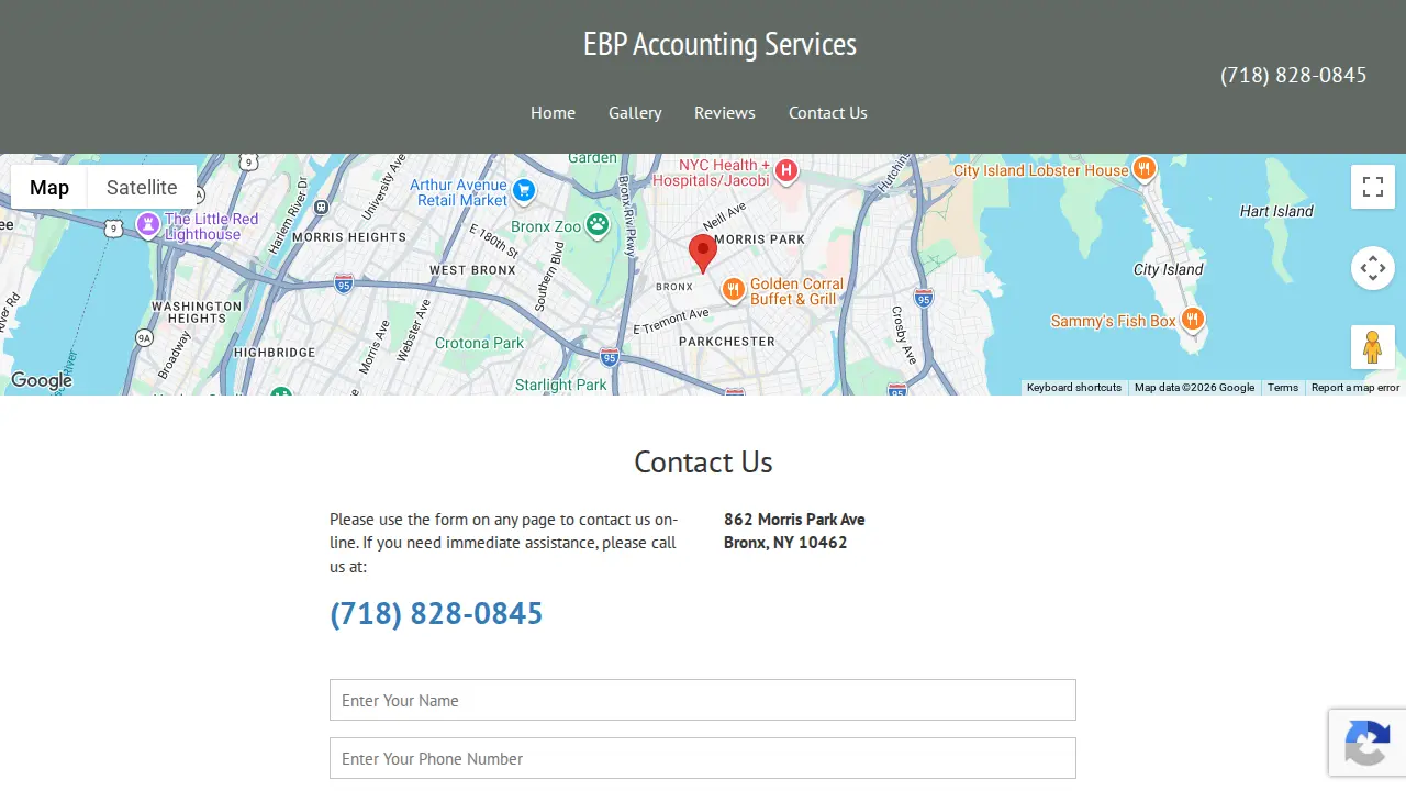 EBP Accounting Services page