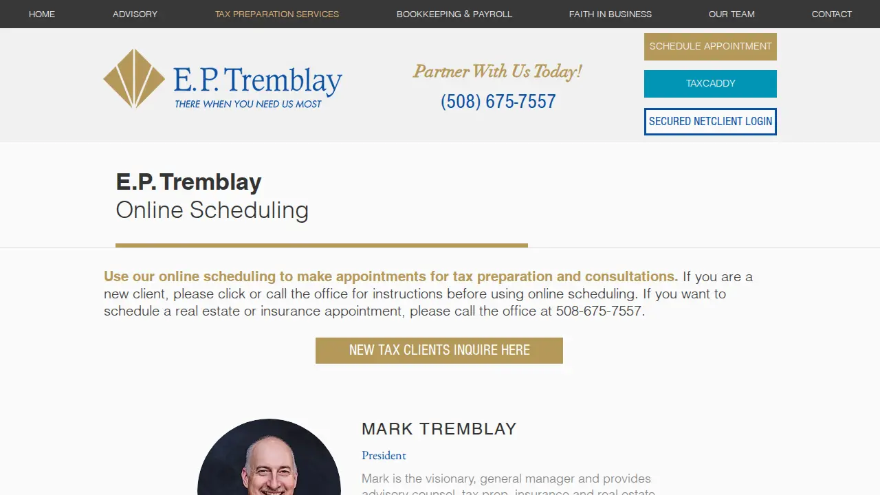 E P Tremblay & Associates Inc page