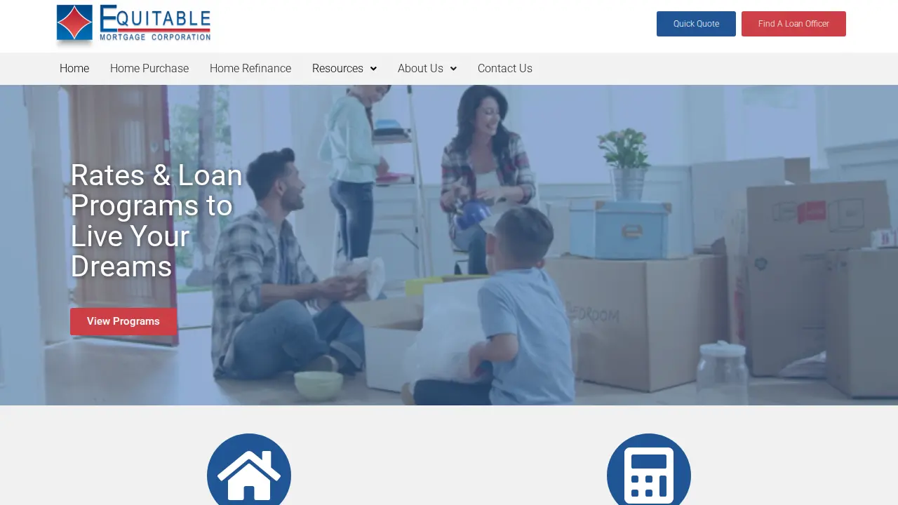 Equitable Mortgage website