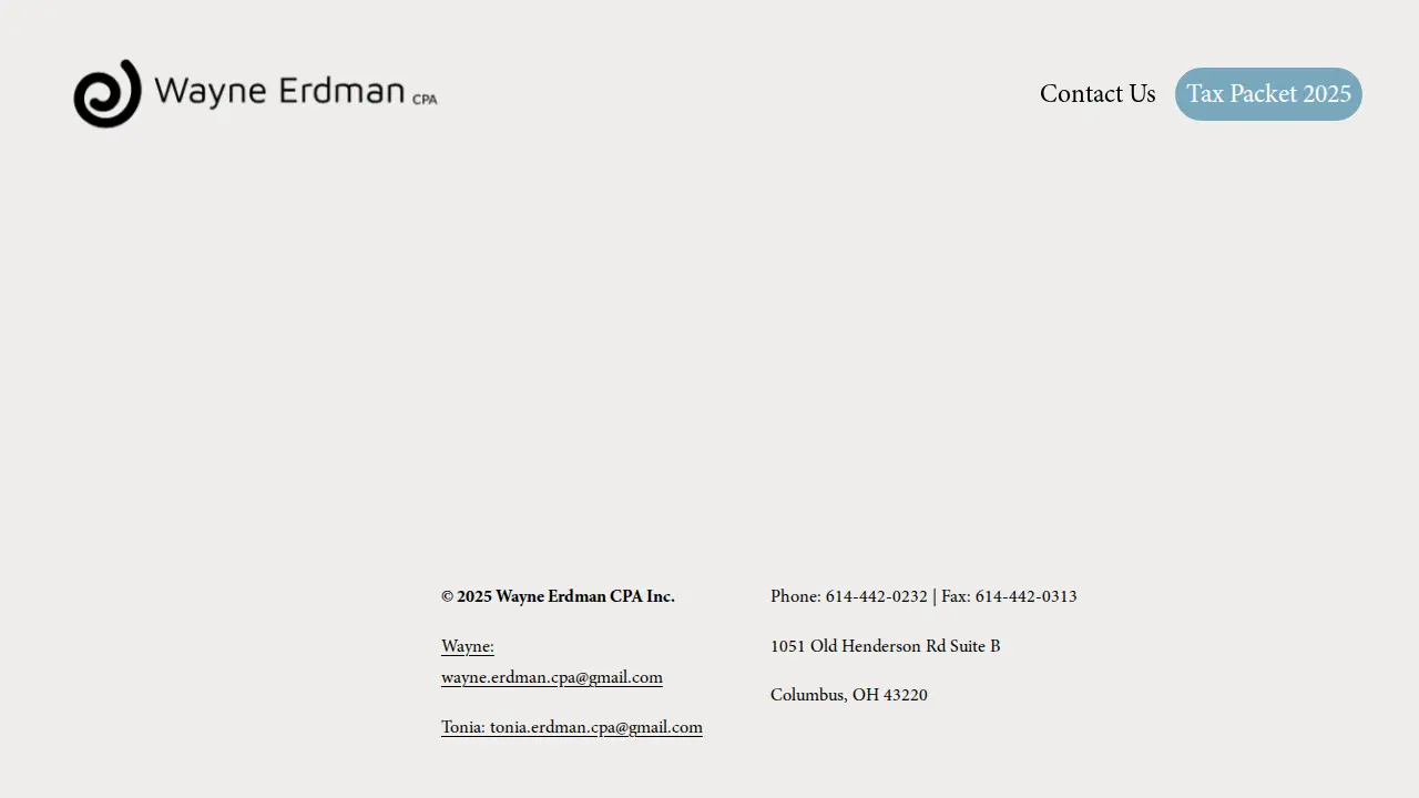 Wayne Erdman, Inc. page