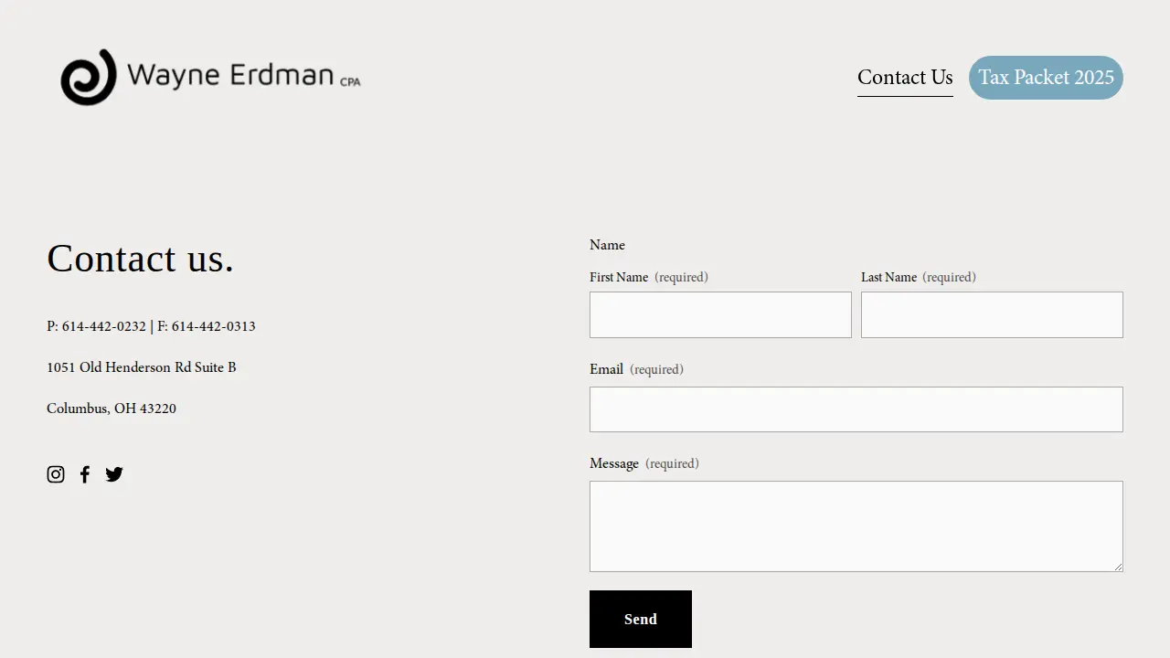 Wayne Erdman, Inc. page