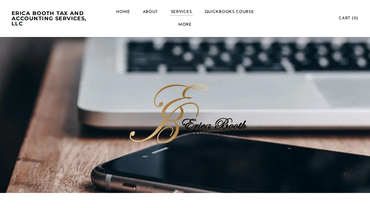 Erica Booth Tax & Accounting Services page