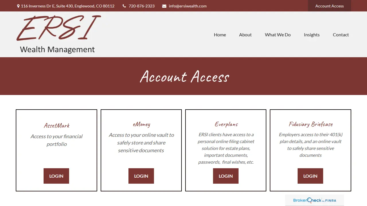 ERSI Wealth Management page