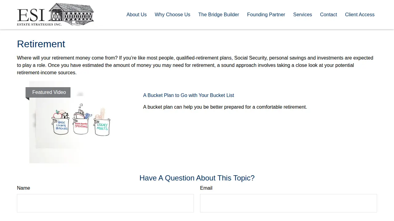 Estate Strategies page