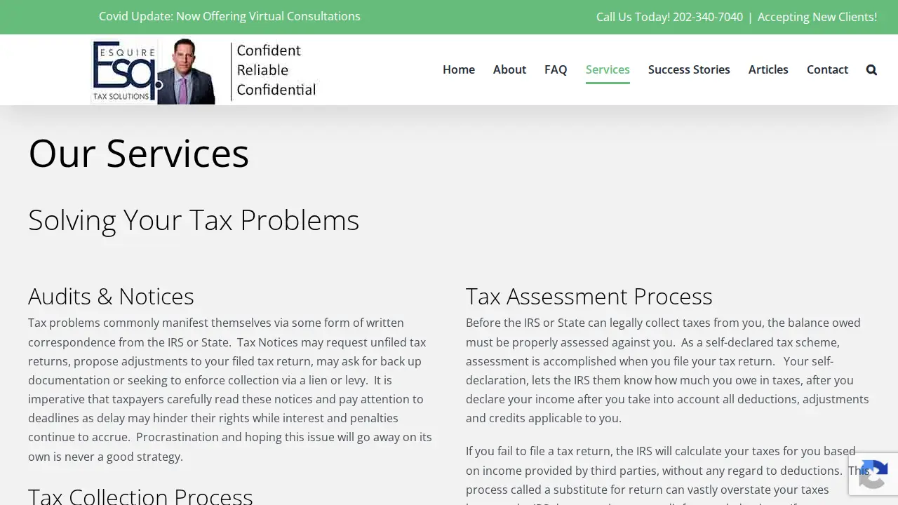 Esquire Tax Solutions page
