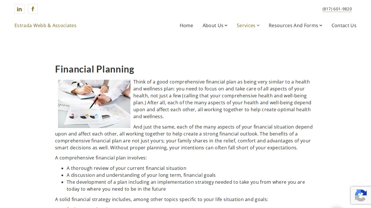 Estrada Webb & Associates page