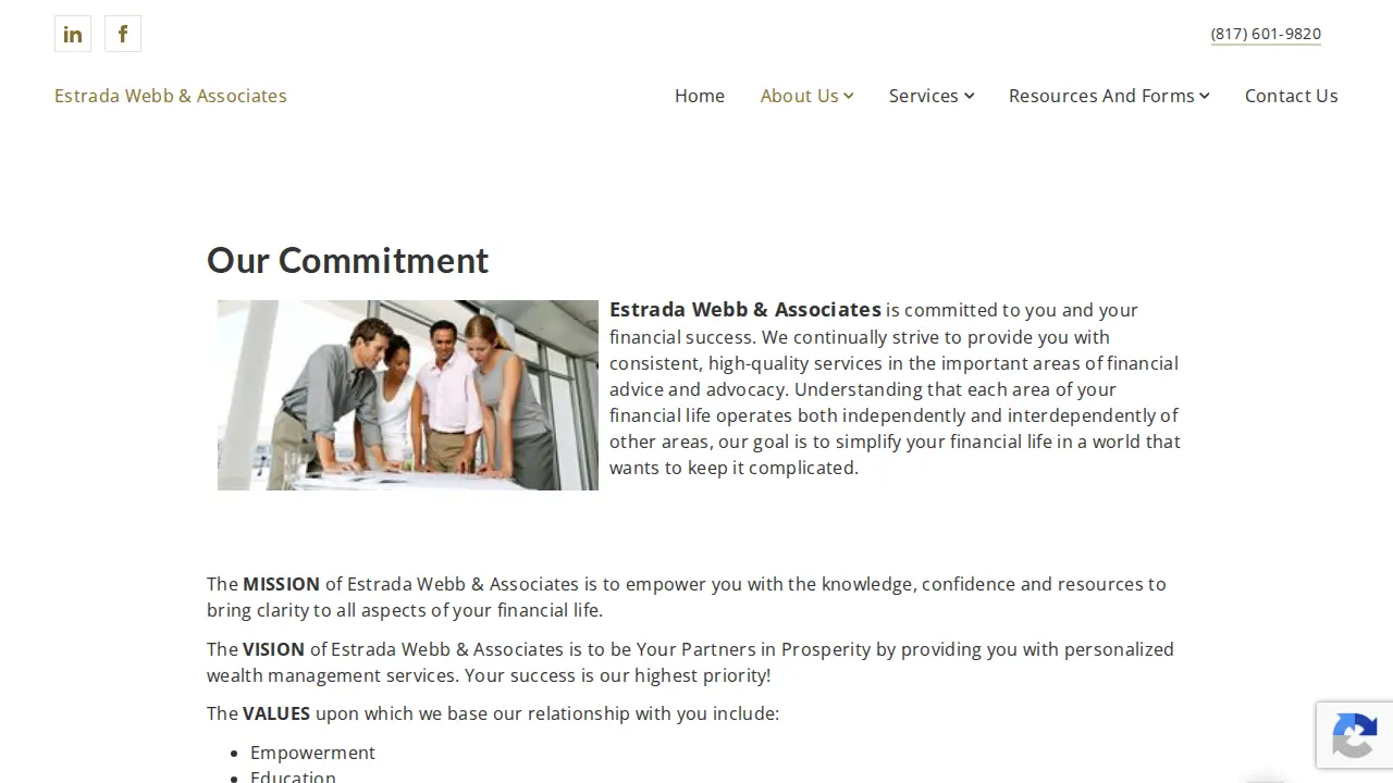 Estrada Webb & Associates page