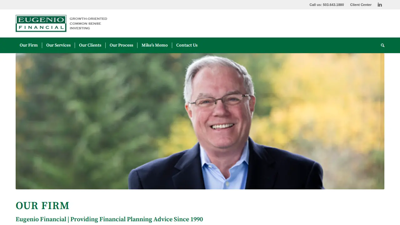 Eugenio Financial page