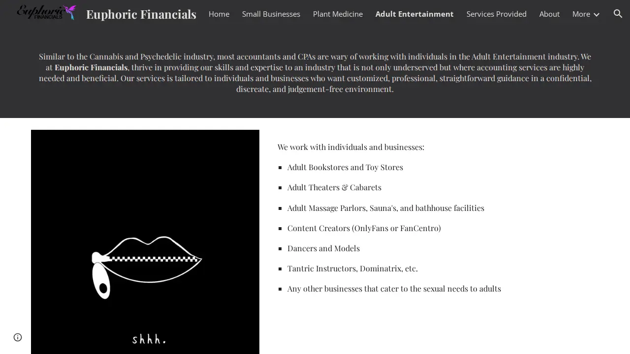 Euphoric Accounting page