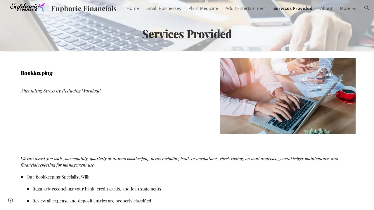 Euphoric Accounting page
