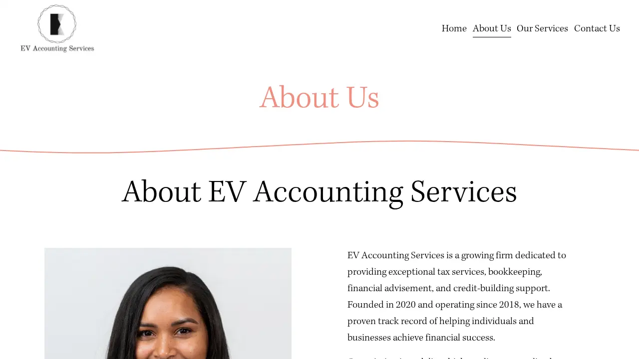 EV Accounting Services page