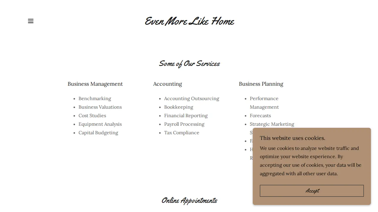 Even More Like Home LLC page