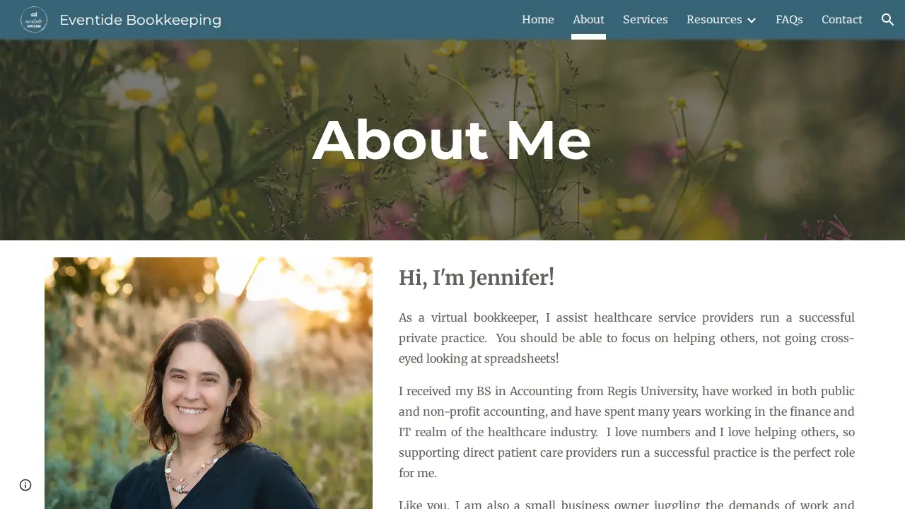 Eventide Bookkeeping page