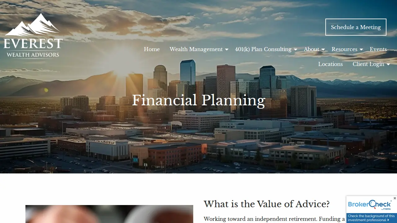 Everest Wealth Advisors page