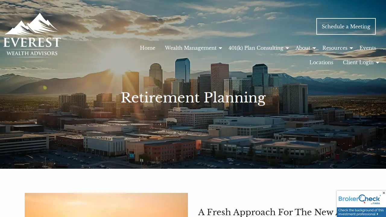 Everest Wealth Advisors page