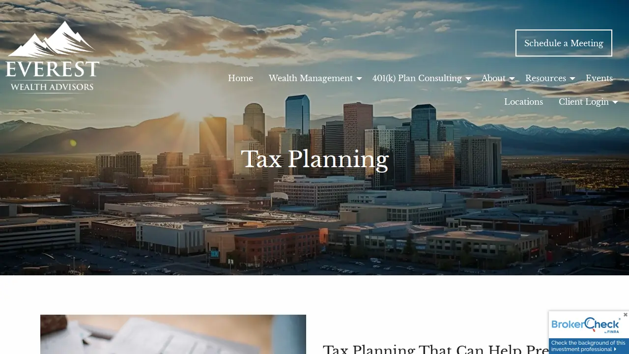 Everest Wealth Advisors page
