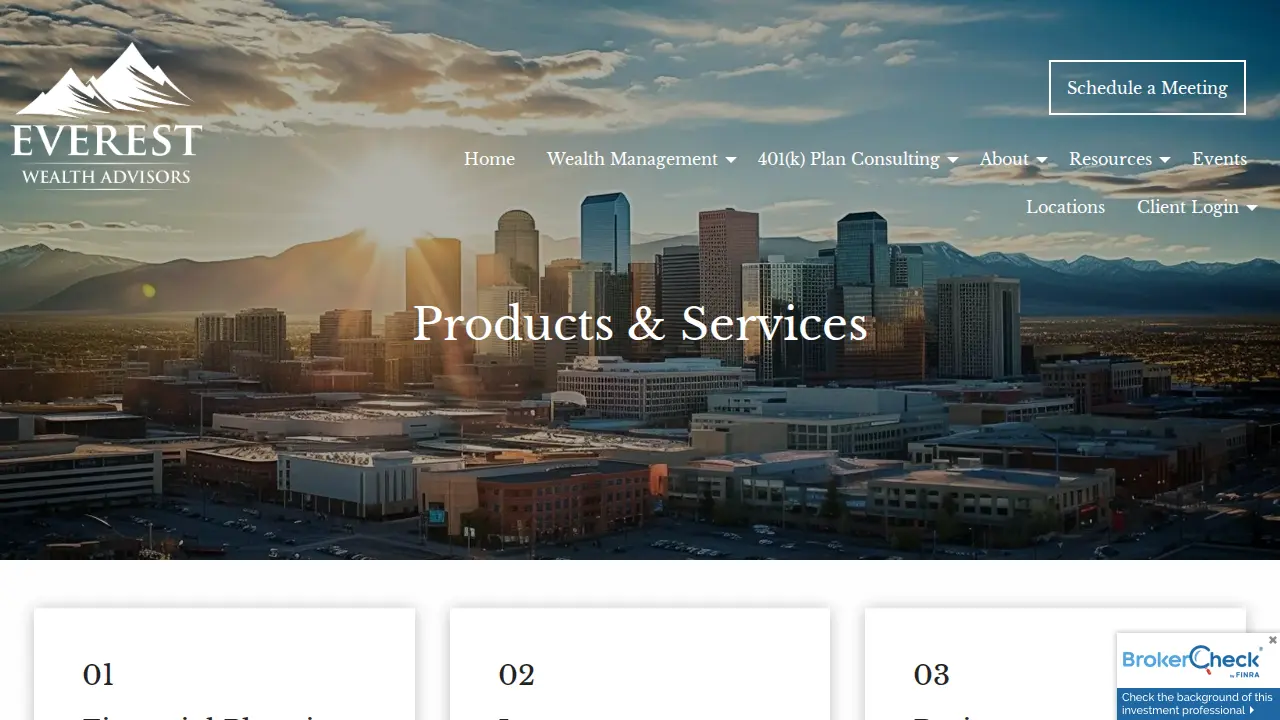 Everest Wealth Advisors page
