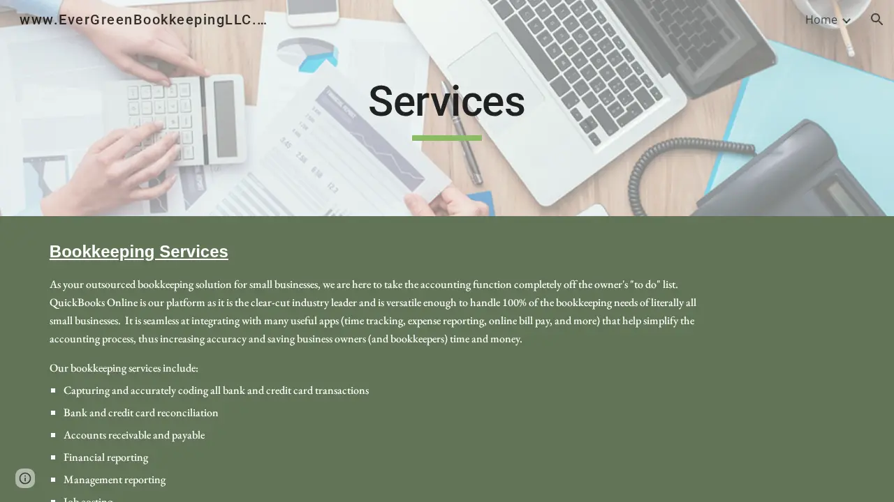 EverGreen Bookkeeping, LLC page