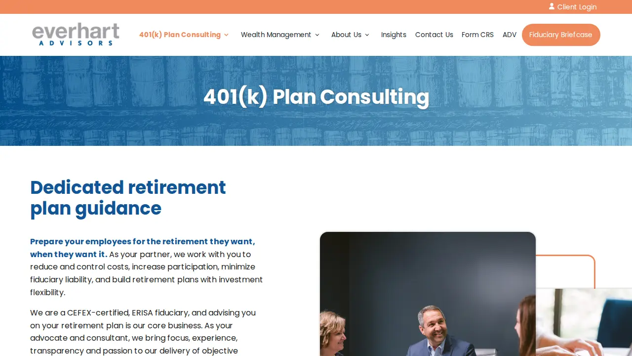 Everhart Advisors page