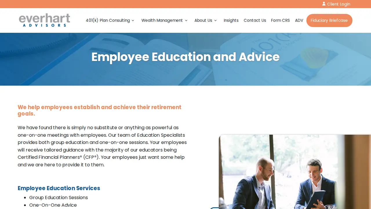 Everhart Advisors page
