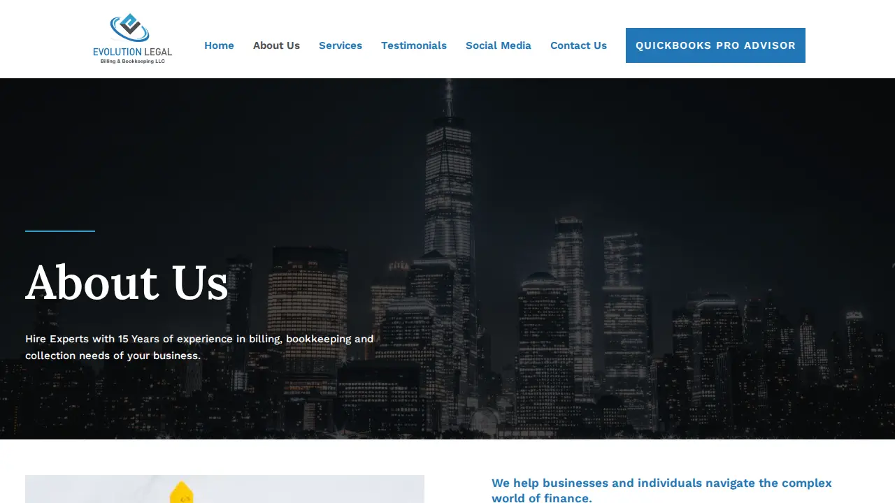 Evolution Legal Billing & Bookkeeping LLC page