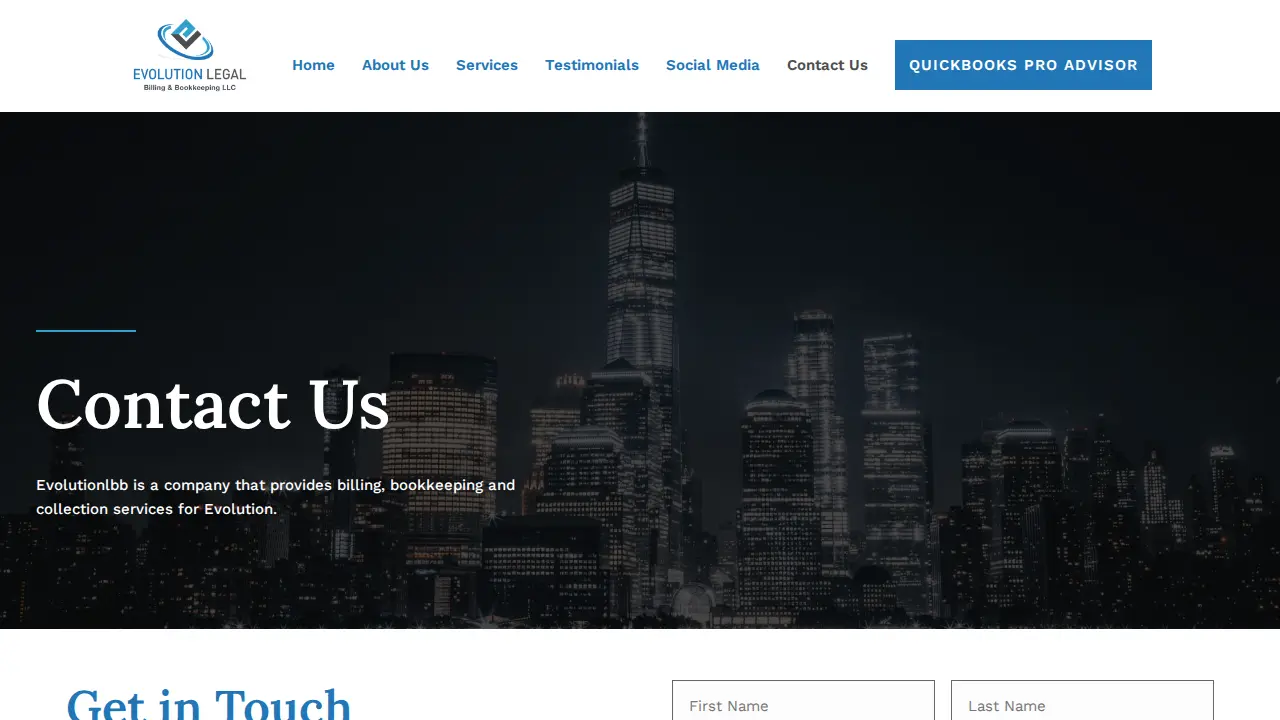 Evolution Legal Billing & Bookkeeping LLC page