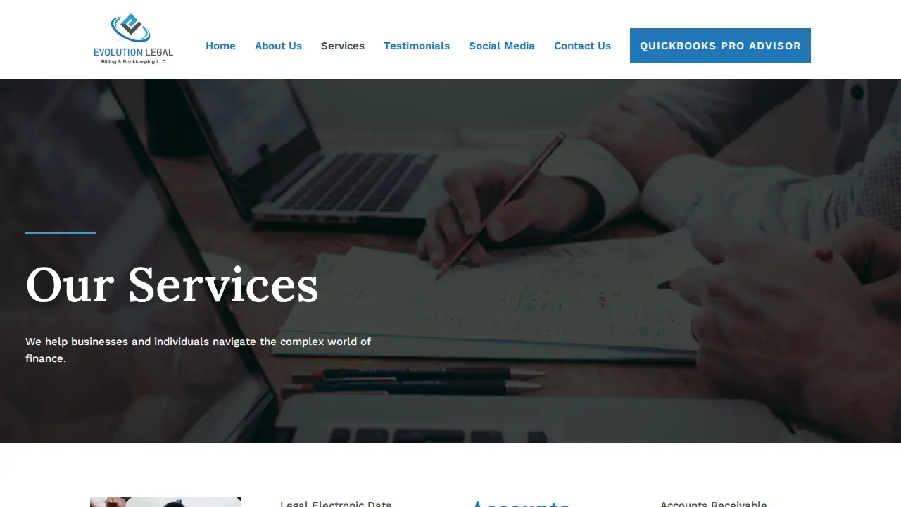 Evolution Legal Billing & Bookkeeping LLC page