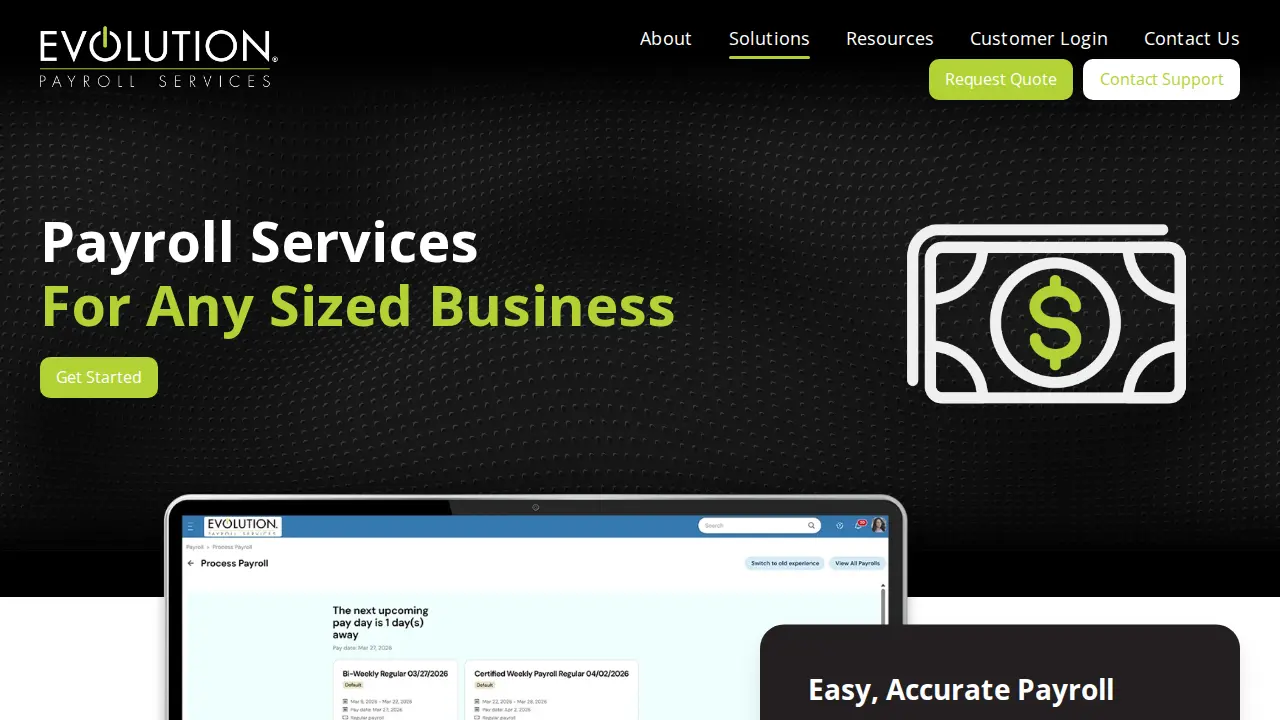 Evolution Payroll Services - West Chester page