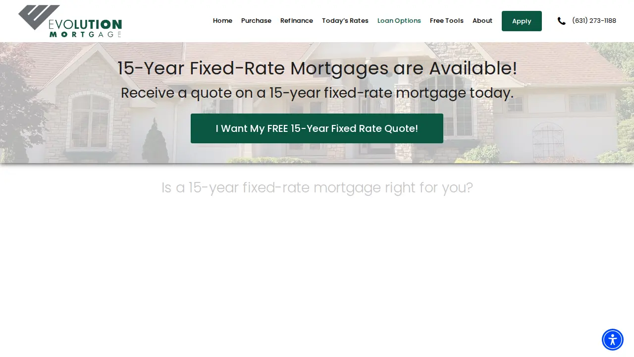 Evolution Mortgage Inc. page