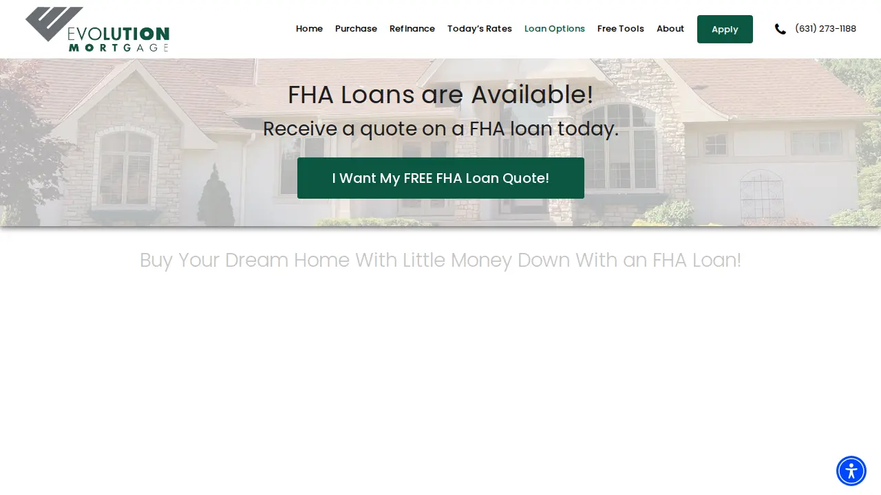 Evolution Mortgage Inc. page