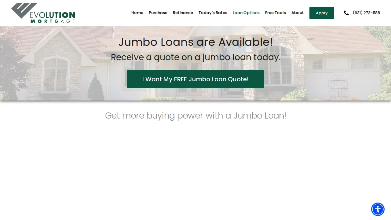 Evolution Mortgage Inc. page