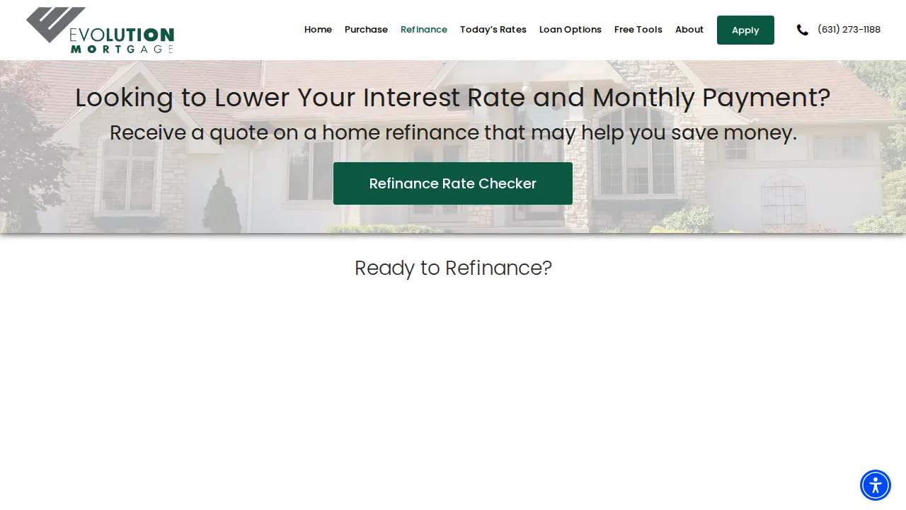 Evolution Mortgage Inc. page