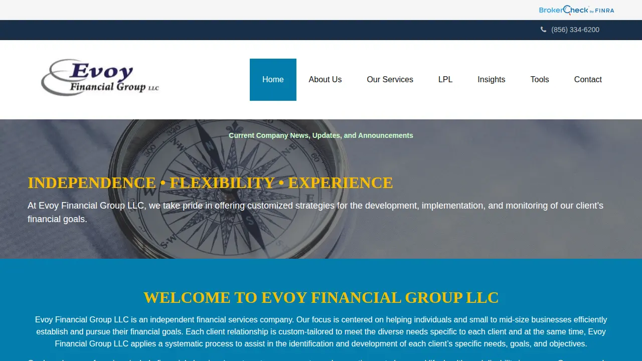 Evoy Financial Group LLC website