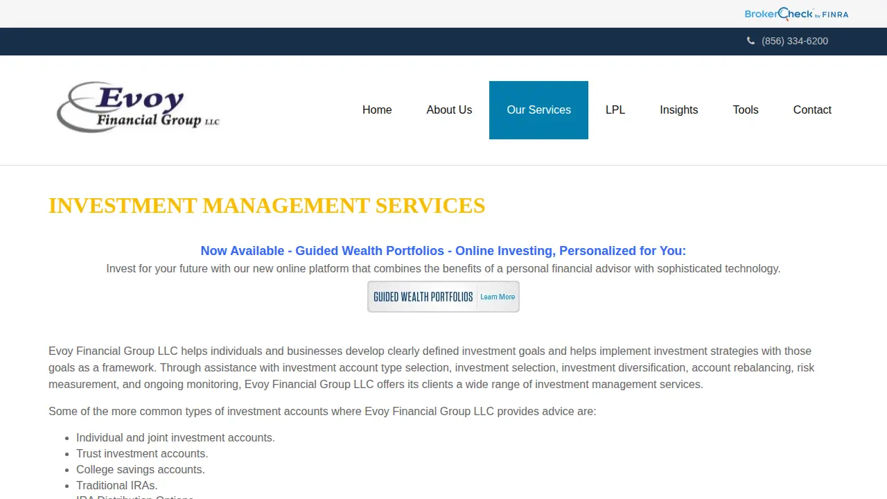 Evoy Financial Group LLC page