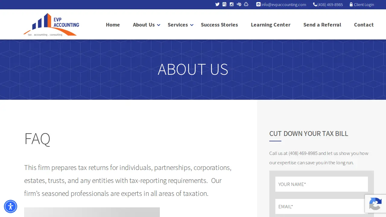 EVP Accounting page