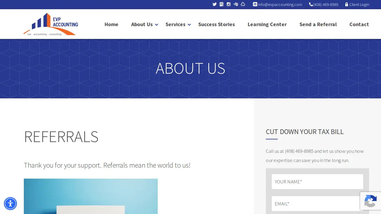 EVP Accounting page