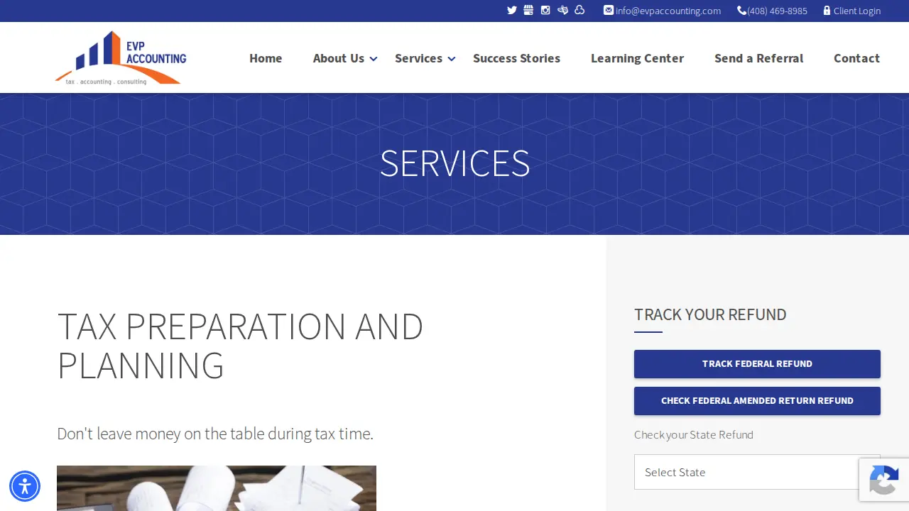 EVP Accounting page