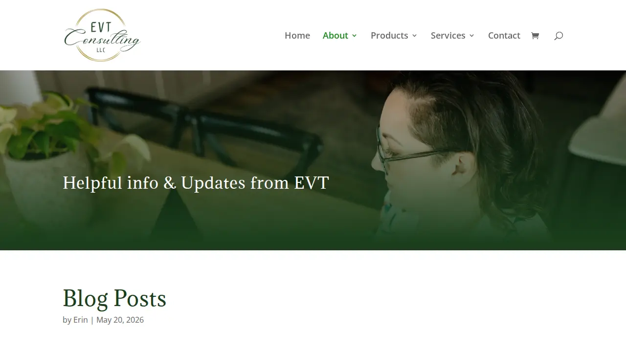 EVT Consulting page