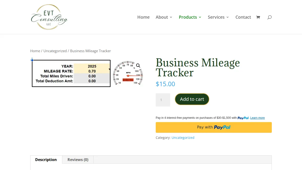EVT Consulting page