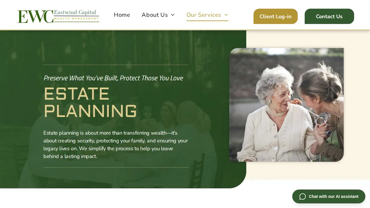 Eastwind Capital Wealth Management page