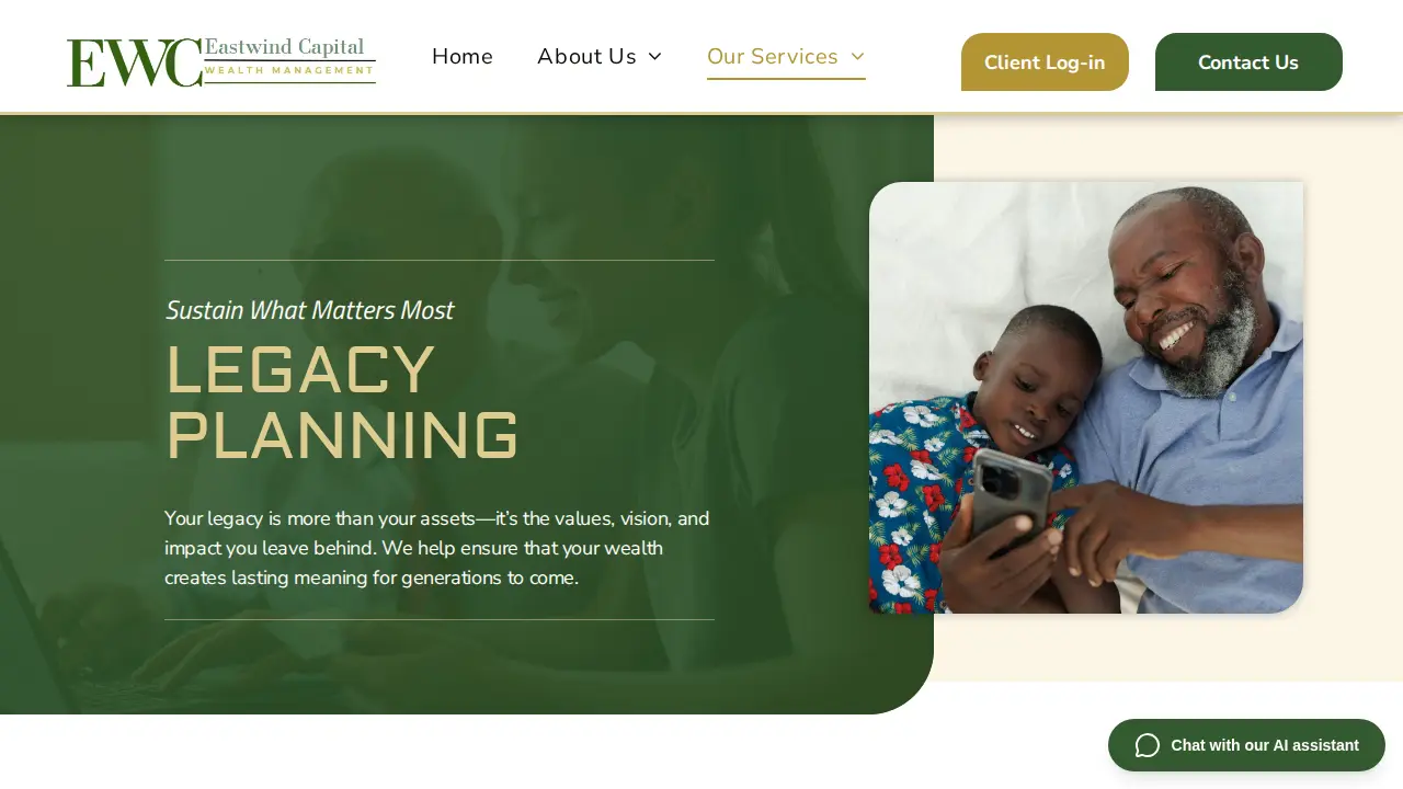 Eastwind Capital Wealth Management page
