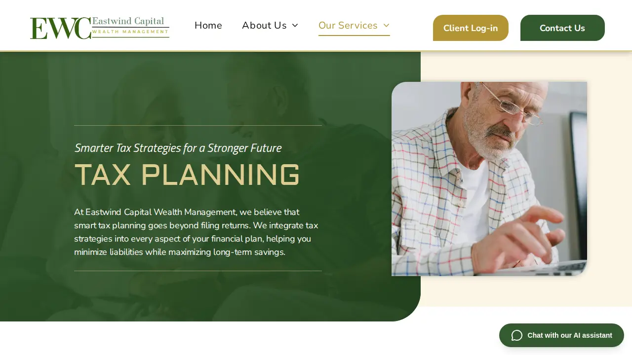 Eastwind Capital Wealth Management page